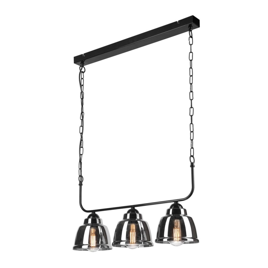 Chandelier on a chain MARIO 3xE27/60W/230V chrome