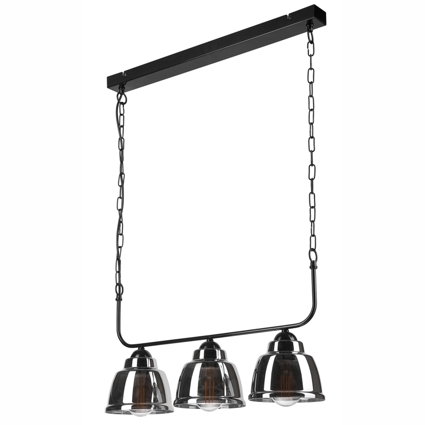 Chandelier on a chain MARIO 3xE27/60W/230V chrome