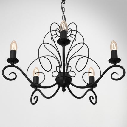 Chandelier on a chain MAURO 5xE14/60W/230V