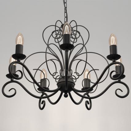 Chandelier on a chain MAURO 7xE14/60W/230V