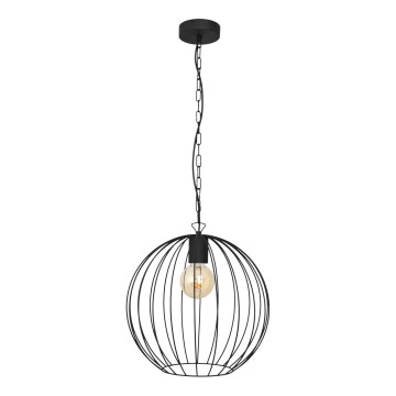 Chandelier on a chain MERCURE 1xE27/15W/230V black