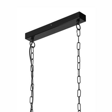 Chandelier on a chain MORGAN 1xE27/60W/230V black/chrome
