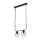 Chandelier on a chain MORGAN 2xE27/60W/230V black/chrome