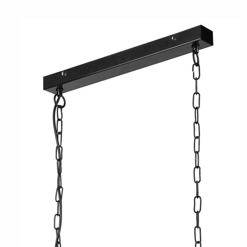 Chandelier on a chain MORGAN 2xE27/60W/230V black/chrome