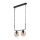 Chandelier on a chain MORGAN 2xE27/60W/230V black/copper