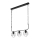 Chandelier on a chain MORGAN 3xE27/60W/230V black/chrome