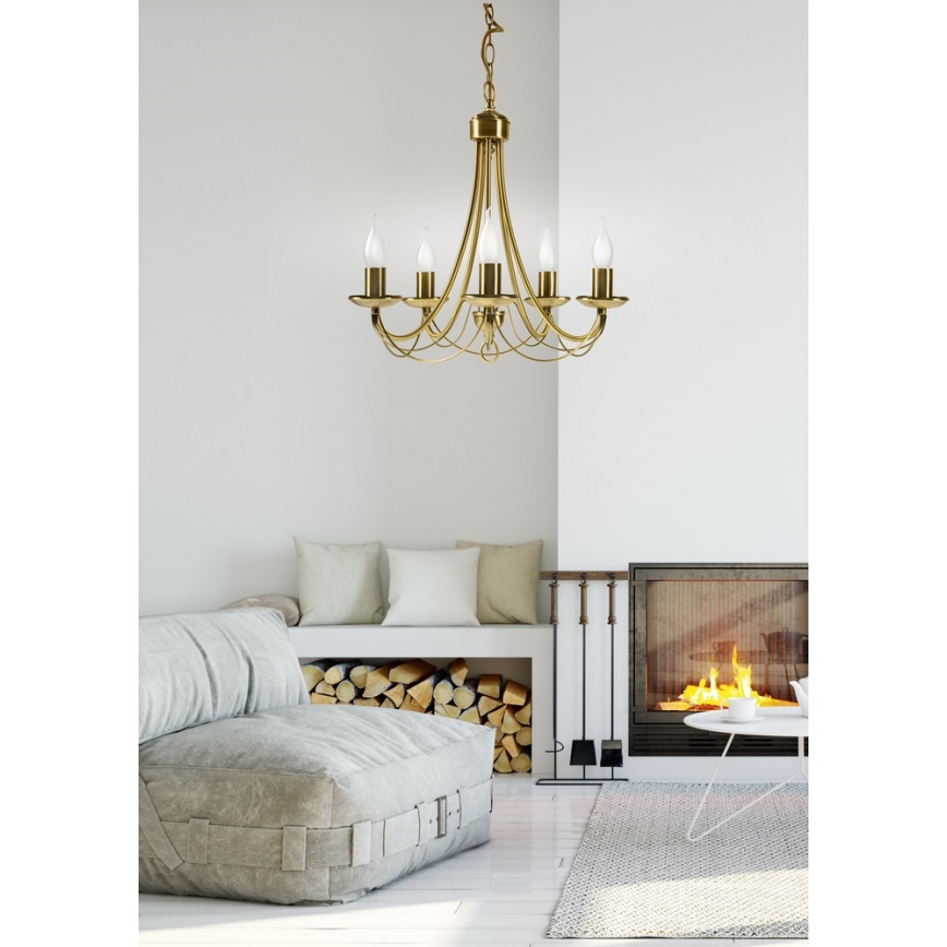 Chandelier on a chain MUZA 5xE14/40W/230V