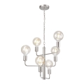 Chandelier on a chain ORLANDO 6xE27/60W/230V silver