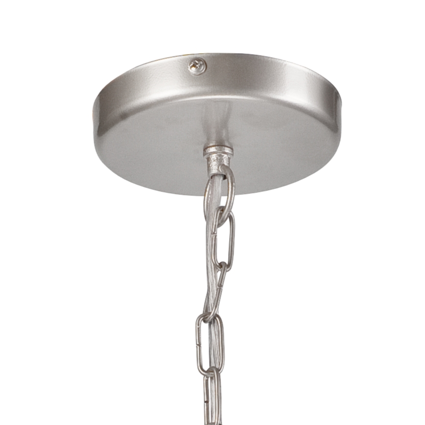 Chandelier on a chain ORLANDO 6xE27/60W/230V silver