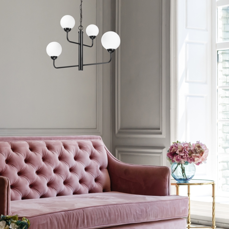 Chandelier on a chain OSCAR 4xG9/5W/230V black