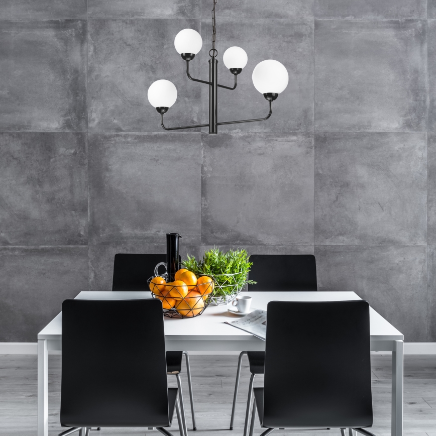 Chandelier on a chain OSCAR 4xG9/5W/230V black