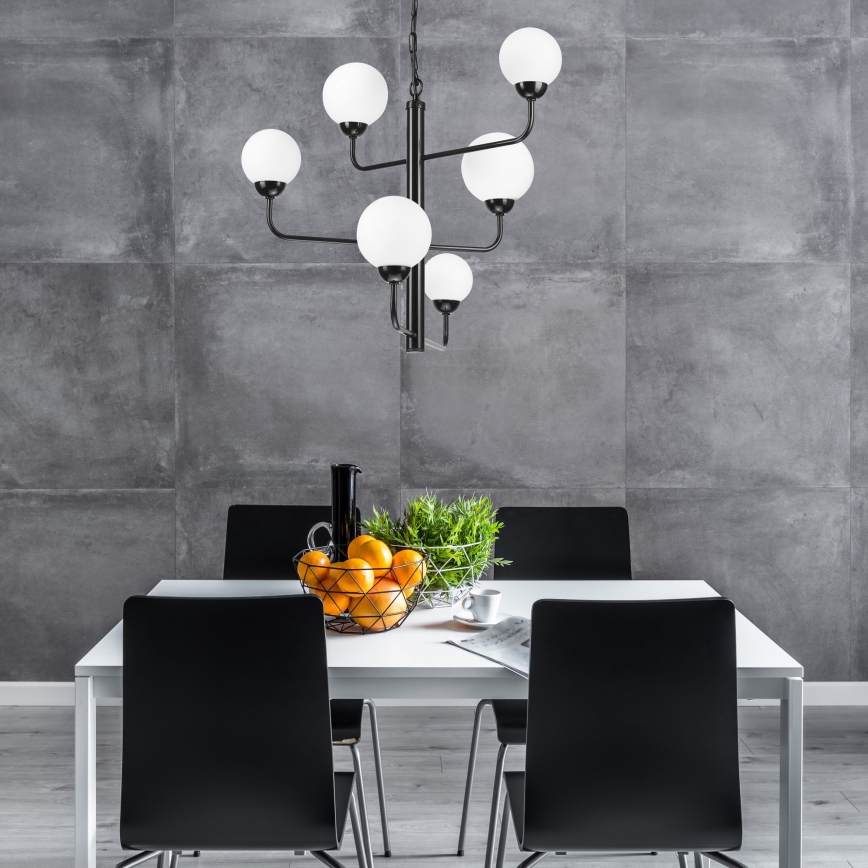 Chandelier on a chain OSCAR 6xG9/5W/230V black