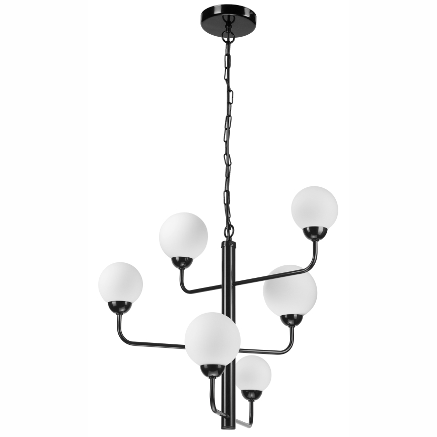 Chandelier on a chain OSCAR 6xG9/5W/230V black
