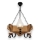 Chandelier on a chain QUEEN 3xE14/40W/230V beech - FSC certified