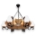 Chandelier on a chain QUEEN 6xE14/40W/230V beech