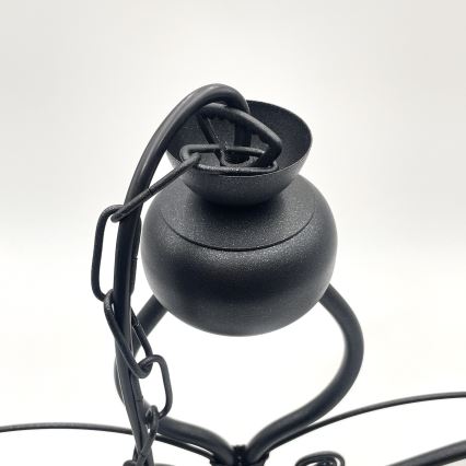 Chandelier on a chain RETRO 2xE27/60W/230V black