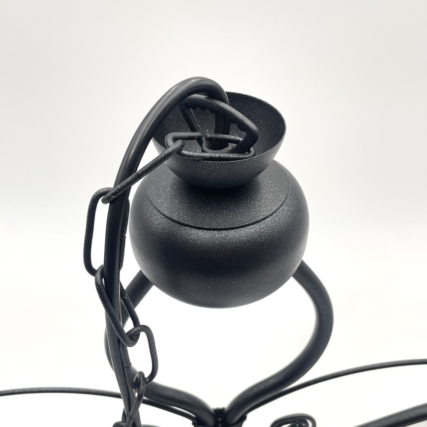 Chandelier on a chain RETRO 2xE27/60W/230V black