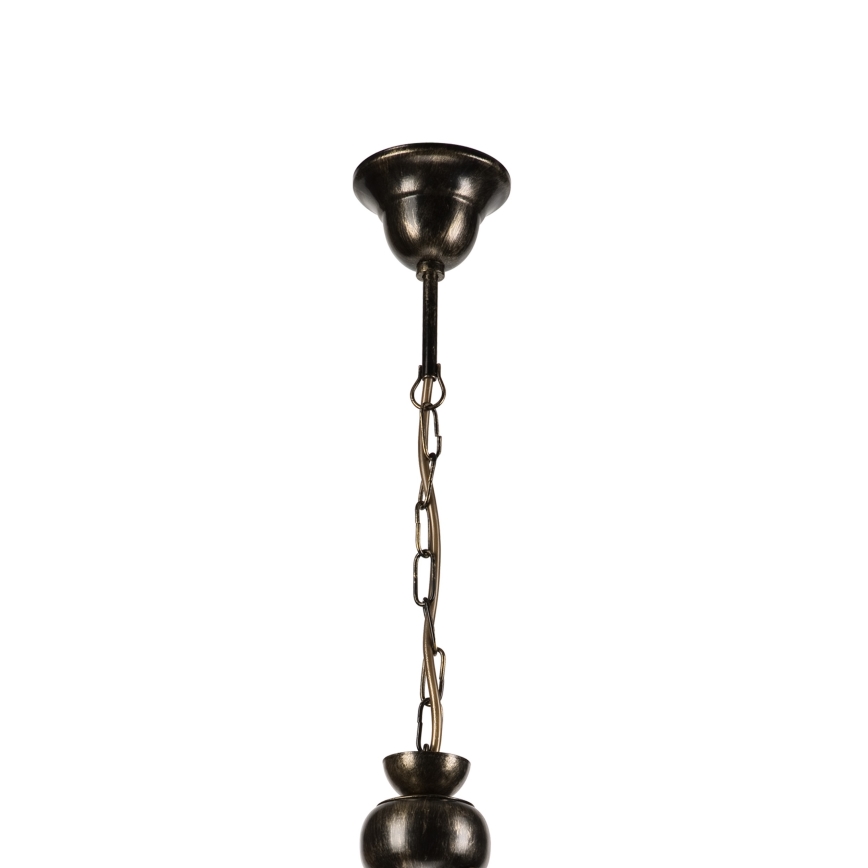 Chandelier on a chain RETRO 2xE27/60W/230V bronze/patina