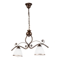 Chandelier on a chain RETRO 2xE27/60W/230V copper/patina