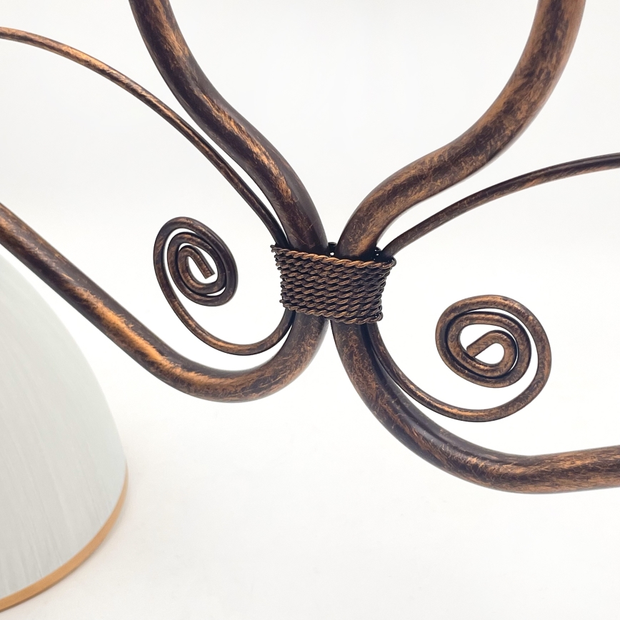 Chandelier on a chain RETRO 2xE27/60W/230V copper/patina
