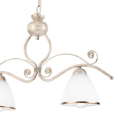 Chandelier on a chain RETRO 2xE27/60W/230V gold/patina