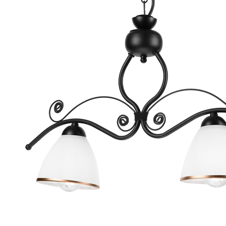 Chandelier on a chain RETRO 2xE27/60W/230V matte black