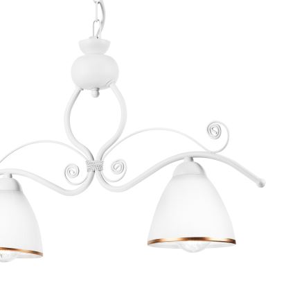 Chandelier on a chain RETRO 2xE27/60W/230V matte white