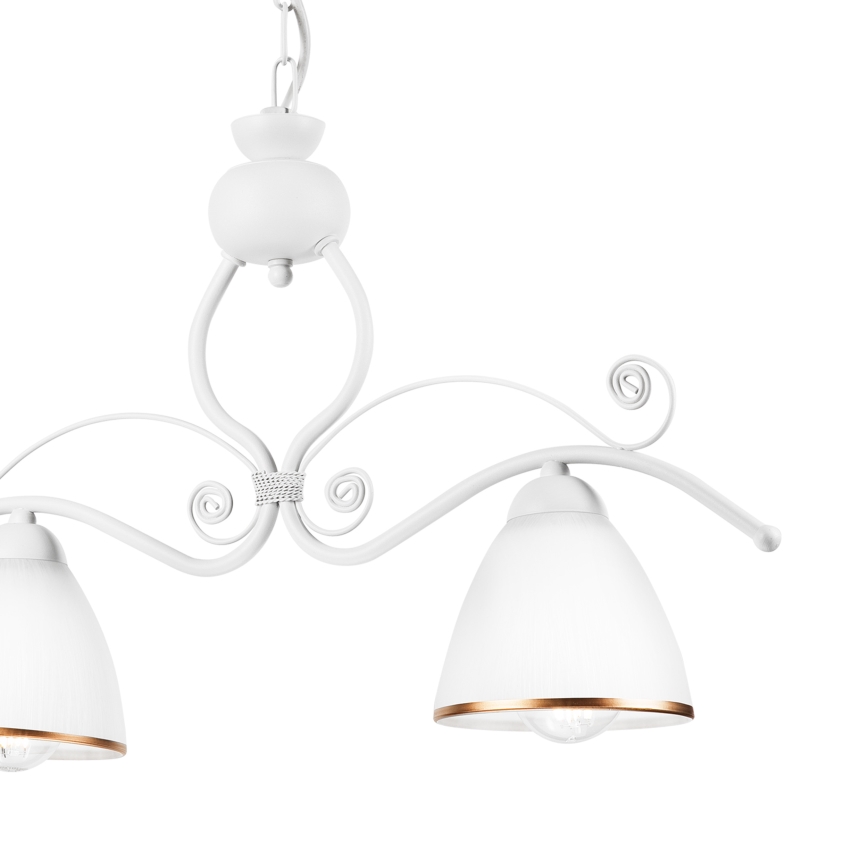 Chandelier on a chain RETRO 2xE27/60W/230V matte white