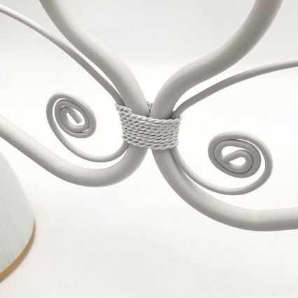 Chandelier on a chain RETRO 2xE27/60W/230V matte white