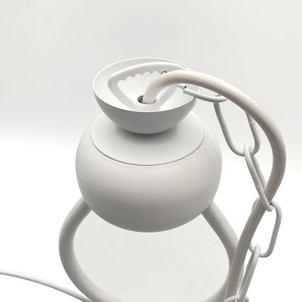 Chandelier on a chain RETRO 2xE27/60W/230V matte white