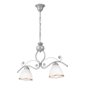 Chandelier on a chain RETRO 2xE27/60W/230V silver