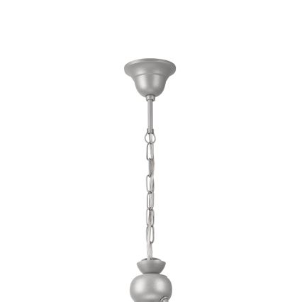 Chandelier on a chain RETRO 2xE27/60W/230V silver