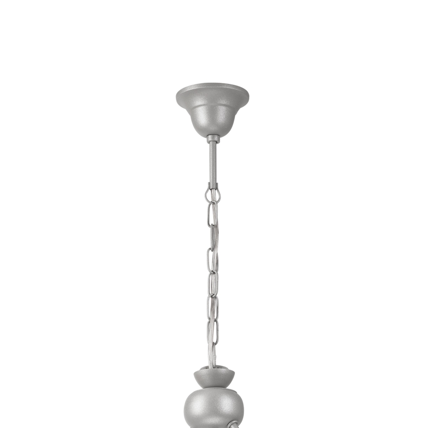 Chandelier on a chain RETRO 2xE27/60W/230V silver