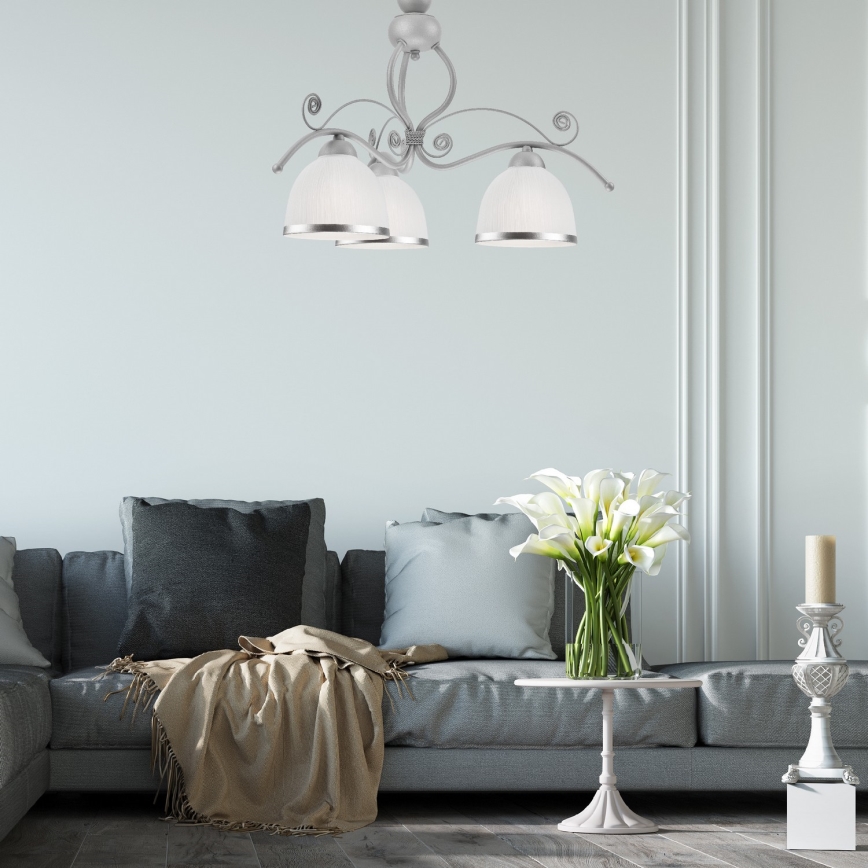 Chandelier on a chain RETRO II 3xE27/60W/230V