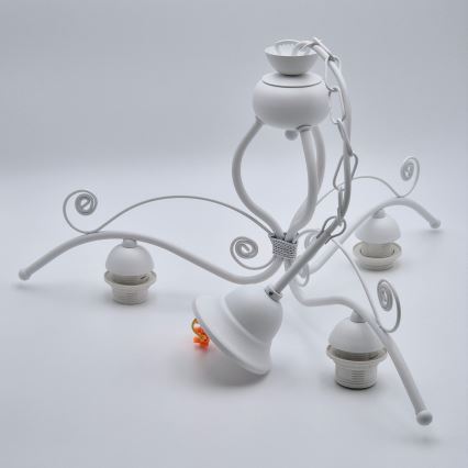 Chandelier on a chain RETRO II 3xE27/60W/230V white
