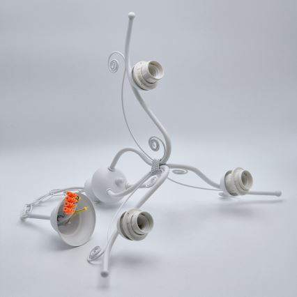 Chandelier on a chain RETRO II 3xE27/60W/230V white