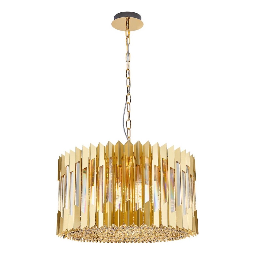 Chandelier on a chain RITZ 12xE14/40W/230V d. 54 cm gold