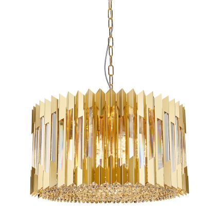 Chandelier on a chain RITZ 12xE14/40W/230V d. 54 cm gold