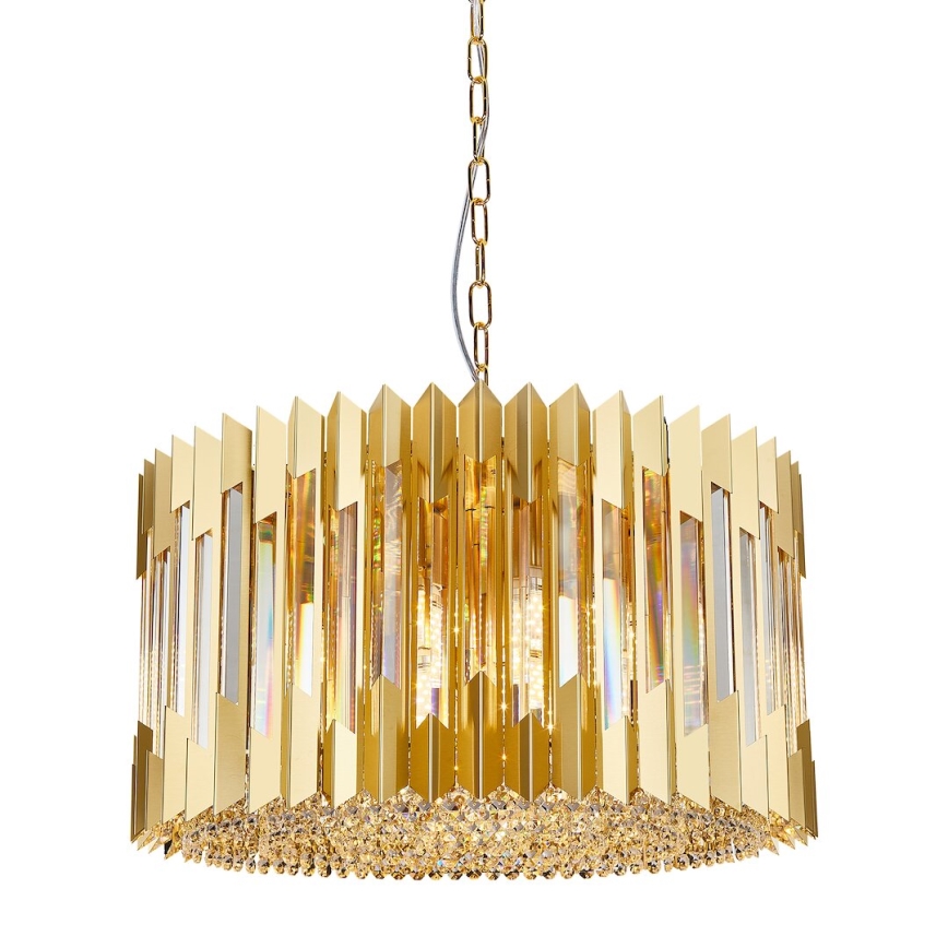 Chandelier on a chain RITZ 12xE14/40W/230V d. 54 cm gold