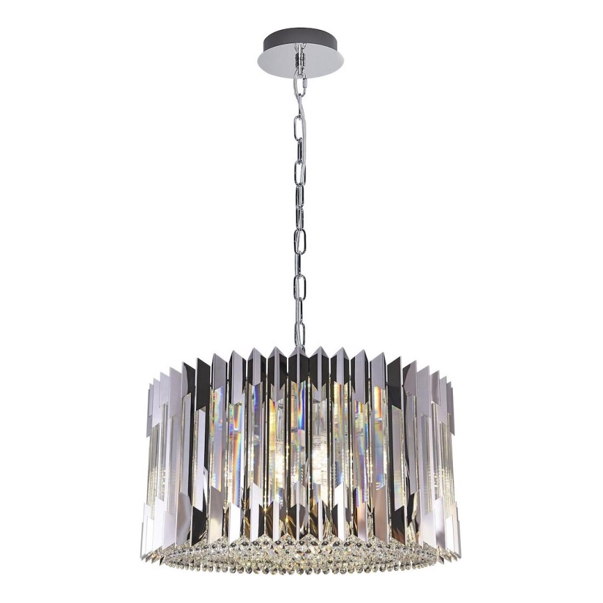 Chandelier on a chain RITZ 12xE14/40W/230V d. 54 cm shiny chrome