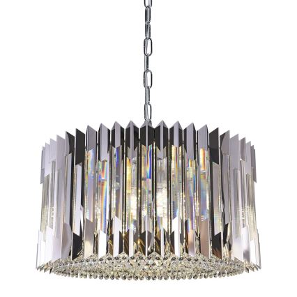 Chandelier on a chain RITZ 12xE14/40W/230V d. 54 cm shiny chrome