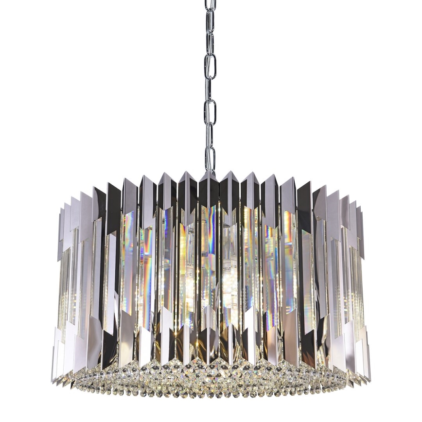 Chandelier on a chain RITZ 12xE14/40W/230V d. 54 cm shiny chrome