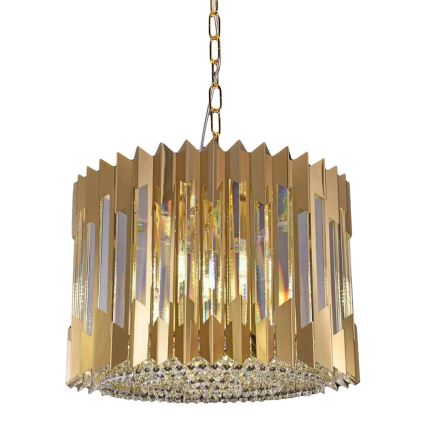 Chandelier on a chain RITZ 7xE14/40W/230V d. 42 cm gold