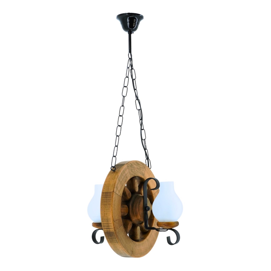 Chandelier on a chain ROATA 2xE14/40W/230V beech