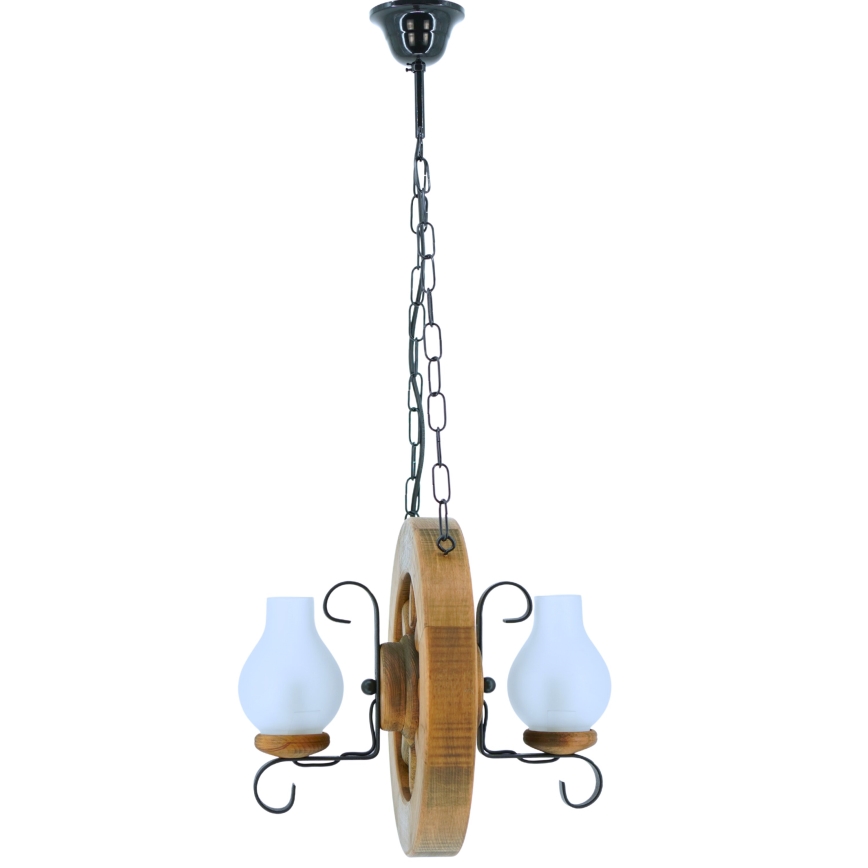Chandelier on a chain ROATA 2xE14/40W/230V beech
