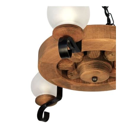 Chandelier on a chain ROATA 3xE14/40W/230V beech - FSC certified