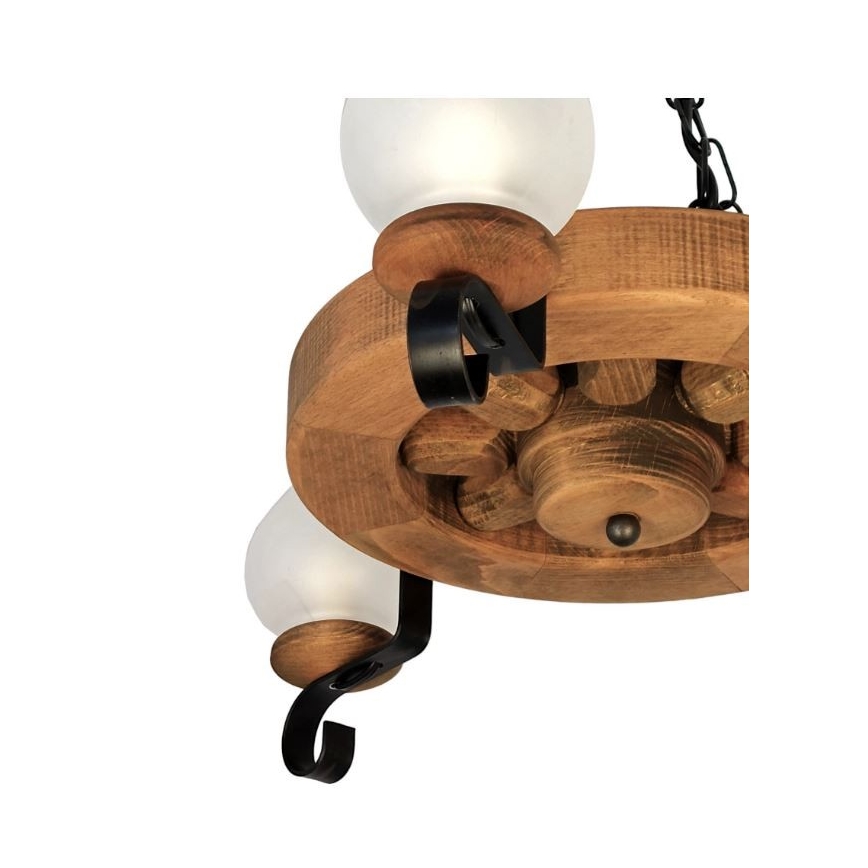 Chandelier on a chain ROATA 3xE14/40W/230V beech - FSC certified