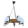 Chandelier on a chain ROATA 5xE14/40W/230V d. 30 cm beech