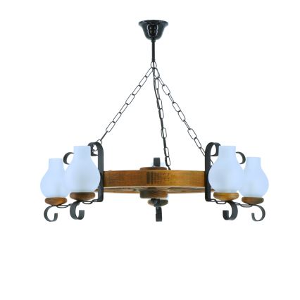 Chandelier on a chain ROATA 5xE14/40W/230V d. 70 cm beech