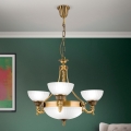 Chandelier on a chain ROCCA 6xE27/60W/230V d. 64 cm bronze/white